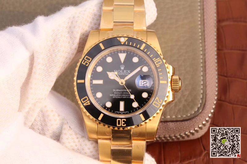 AAA VR Factory Replica Rolex Submariner Date 116618LN-0001 Wrapped Gold Mens Watch