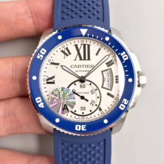AAA Replica Cartier Calibre De WSCA0011 JF Factory White Mens Watch