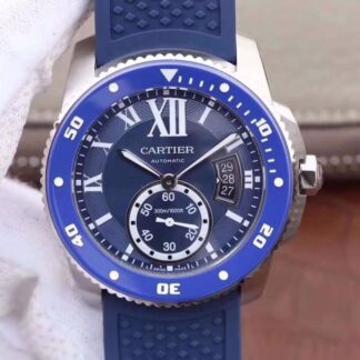 AAA Replica Cartier Calibre De WSCA0011 JF Factory Blue Mens Watch