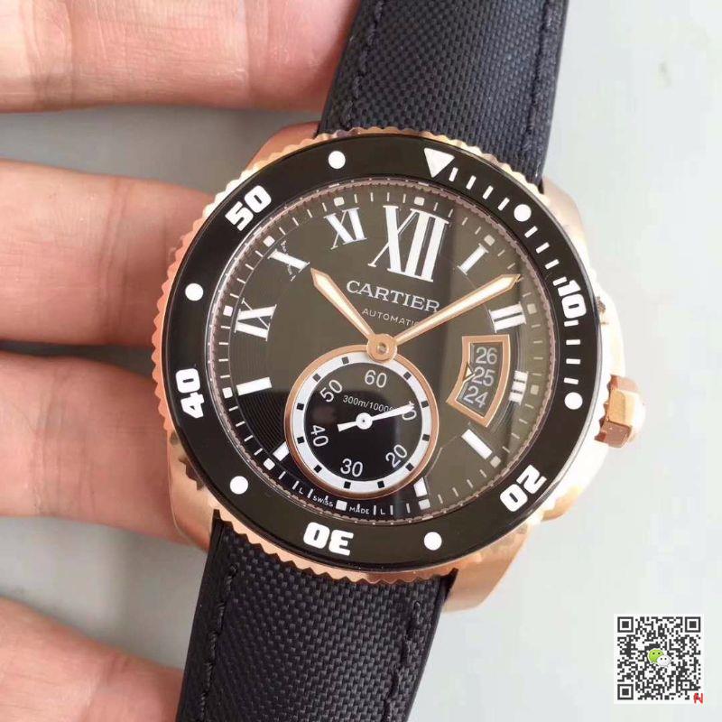 AAA JF Factory Replica Cartier Calibre De Cartier Diver W7100052 Mens Watch