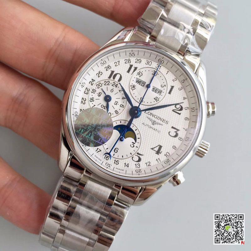AAA JF Factory Replica Longines Master Collection Moonphase Chronograph L2.673.4.78.6 Mens Watch