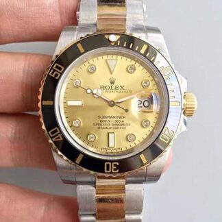 AAA Replica Rolex Submariner Date 116613LN Noob Factory V8 Champagne Dial Mens Watch