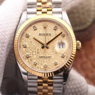 AAA Replica Rolex Datejust M126233-0033 EW Factory Champagne Dial Mens Watch