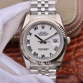 AAA Replica Rolex Datejust 116234 36mm AR Factory White Dial Mens Watch