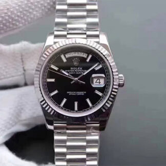 AAA Replica Rolex Day-Date 118239 EW Factory Black Dial Mens Watch