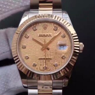 AAA Replica Rolex Datejust II 126333 Rose Gold Texture Dial Mens Watch