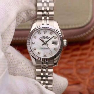 AAA Replica Rolex Datejust 28MM White Dial Ladies Watch