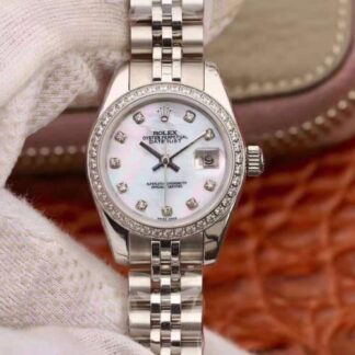 AAA Replica Rolex Datejust 28MM Mother Of Pearl Dial Ladies Watch