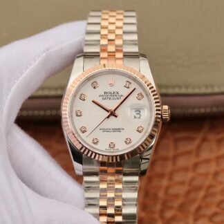 AAA Replica Rolex Datejust GM Factory White Dial Ladies Watch