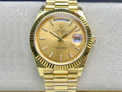 AAA Replica Rolex Day Date M228238-0003 40MM EW Factory Gold Dial Mens Watch