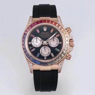 AAA Replica Rolex Daytona 116595RBOW BL Factory Rose Gold Mens Watch
