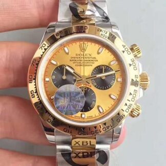 AAA Replica Rolex Daytona Cosmograph 116503 JF Factory Yellow Gold Dial Mens Watch