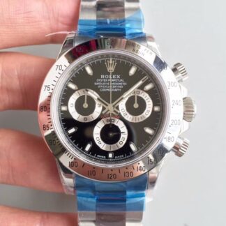 AAA Replica Rolex Daytona Cosmograph 116520 Noob Factory Black Dial Mens Watch