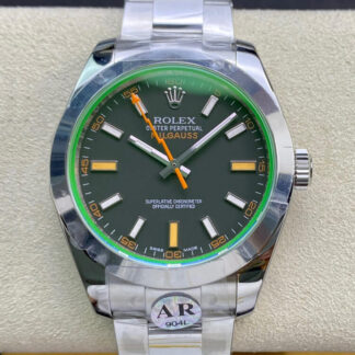 AAA Replica Rolex Milgauss 116400GV AR Factory Black Dial Mens Watch