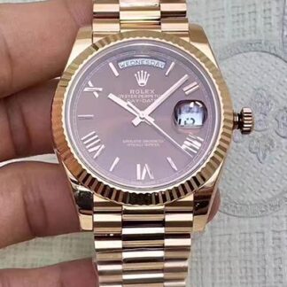 AAA Replica Rolex Day Date 228235 EW Factory Purple Dial Mens Watch