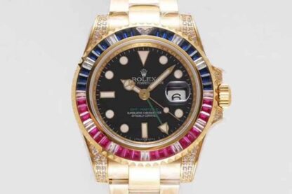 AAA Replica Rolex GMT Master II 116758 SAru-78208 ROF Factory Black Dial Mens Watch | aaareplicawatches.is