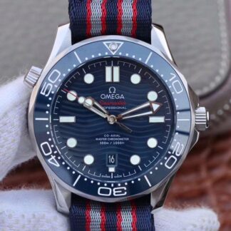 AAA Replica Omega Seamaster Diver 300m 210.30.42.20.03.001 VS Factory Blue Wave Dial Mens Watch