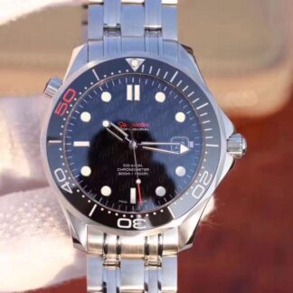 AAA Replica Omega Seamaster 300M James Bond 007 50th Anniversary 212.30.41.20.01.005 MKS Factory Black Dial Mens Watch