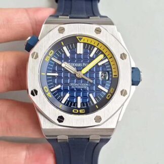 AAA Replica Audemars Piguet Royal Oak Offshore Diver 15710ST.OO.A027CA.01 JF Factory V8 Blue Dial Mens Watch