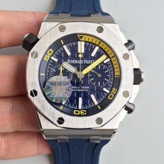 AAA Replica Audemars Piguet Royal Oak Offshore Diver Chronograph 26703ST.OO.A027CA.01 JF Factory Blue Dial Mens Watch