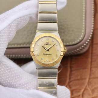 AAA Replica Omega Constellation 27mm TW Factory Gold Dial Ladies Watch