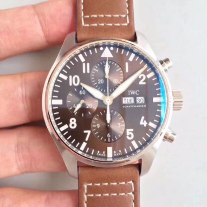 AAA Replica IWC Pilot Chronograph Edition Le Petit Prince IW377713 ZF Factory Chocolate Dial Mens Watch