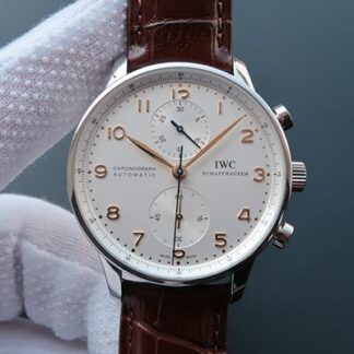 AAA Replica IWC Portugieser Chronograph IW371445 ZF Factory White Dial Mens Watch