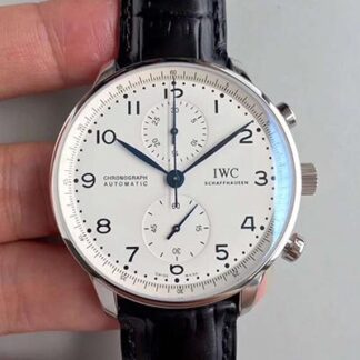 AAA Replica IWC Portugieser Chronograph Edition 150 Years IW371602 YL Factory White Dial Mens Watch