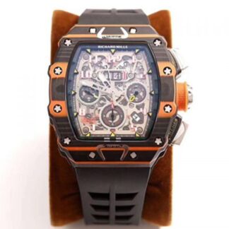 AAA Replica Richard Mille RM011-03 McLaren Automatic Flyback Chronograph KV Factory Skeleton Dial Mens Watch
