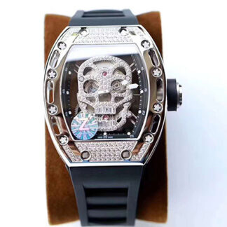 AAA Replica Richard Mille RM052 Titanium Z Factory Diamond Skull Dial Mens Watch