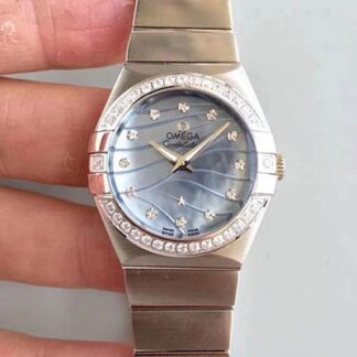 AAA Replica Omega Constellation 123.15.24.60.55.006 Blue Dial Ladies Watch