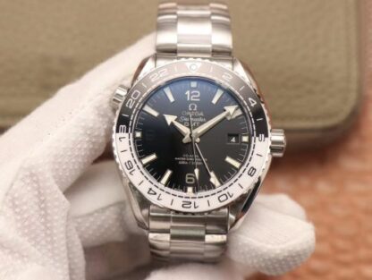 AAA Replica Omega Seamaster Planet Ocean 600M CO‑AXIAL Master Chronometer GMT 43.5MM 215.30.44.22.01.001 VS Factory Mens Watch
