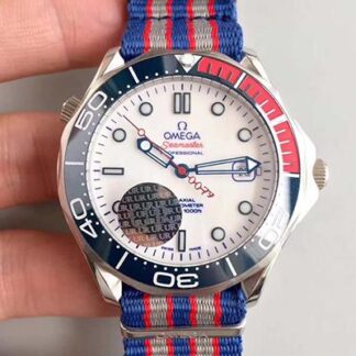 AAA Replica Omega Seamaster Diver 300M Co-Axial 41MM Commander 007 212.32.41.20.04.001 UR Factory White Dial Mens Watch