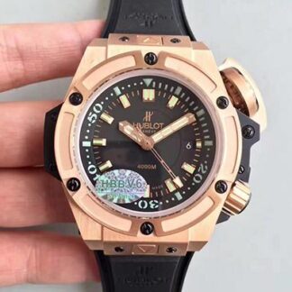 AAA Replica Hublot King Power Musee Oceanographique Monaco 731.OX.1170.RX V6 Factory Black Dial Mens Watch