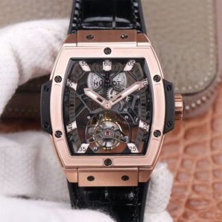 AAA Replica Hublot Masterpiece Tourbillon 906.OX.0123.VR.AES13 JB Factory Rose Gold White Hour Mens Watch