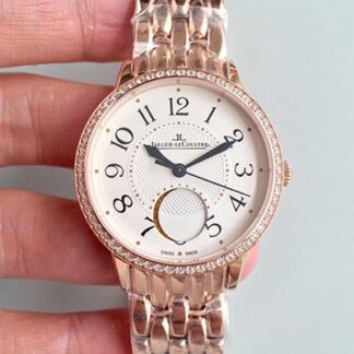 AAA Replica Jaeger-LeCoultre Rendez-Vous 3612420 Rose Gold Case White Dial Ladies Watch