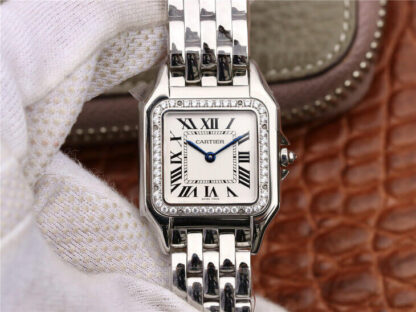 AAA Replica Panthere De Cartier W4PN0008 GF Factory Diamond-Set Dial Ladies Watch