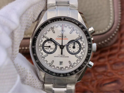 AAA Replica Omega Speedmaster Racing Chronograph 329.30.44.51.04.001 OM Factory White Dial Mens Watch