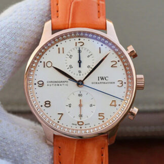 AAA Replica IWC Portuguese ZF Factory Rose Gold White Dial Ladies Watch