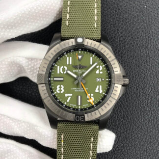 AAA Replica Breitling Avenger Automatic GMT 45 Night Mission V323952A1L1X1 GF Factory Green Dial Mens Watch