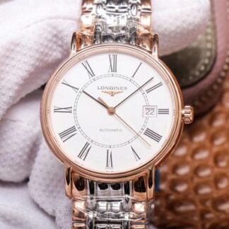 AAA Replica Longines Presence L4.921.1.11.7 RM Factory Rose Gold White Dial Mens Watch