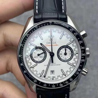 AAA Replica Omega Speedmaster Racing Chronograph 329.33.44.51.04.001 OM Factory White Dial Mens Watch