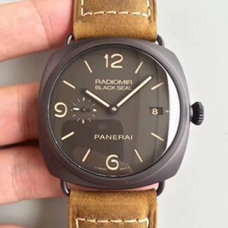 AAA Replica Panerai Radiomir PAM505 VS Factory Swiss ETA P9000 Superlumed Brown Strap Mens Watch