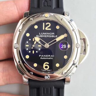 AAA Replica Panerai Luminor Submersible PAM024 Mechanical Watches Swiss ETA7750 Rubber Strap Mens Watch