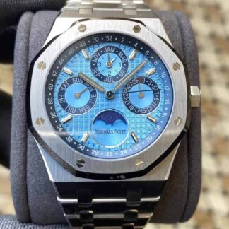 AAA Replica Audemars Piguet Royal Oak 26574PT.OO.1220PT.01 APS Factory Stainless Steel Blue Dial Mens Watch | aaareplicawatches.is