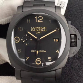 AAA Replica Panerai Luminor PAM438 VS Factory Swiss ETA P9001 Black Dial Mens Watch | aaareplicawatches.is