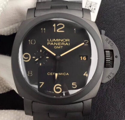 AAA Replica Panerai Luminor PAM438 VS Factory Swiss ETA P9001 Black Dial Mens Watch | aaareplicawatches.is