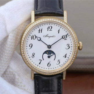 AAA Replica Breguet Classique Moonphase 9087BB/29/964 TW Factory Diamond Bezel Ladies Watch