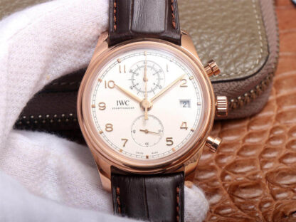 AAA Replica IWC Portugieser IW390301 ZF Factory Rose Gold White Dial Mens Watch