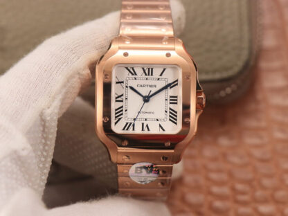 AAA Replica Cartier De Santos WSSA0010 BV Factory White Dial Ladies Watch